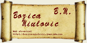 Božica Miulović vizit kartica